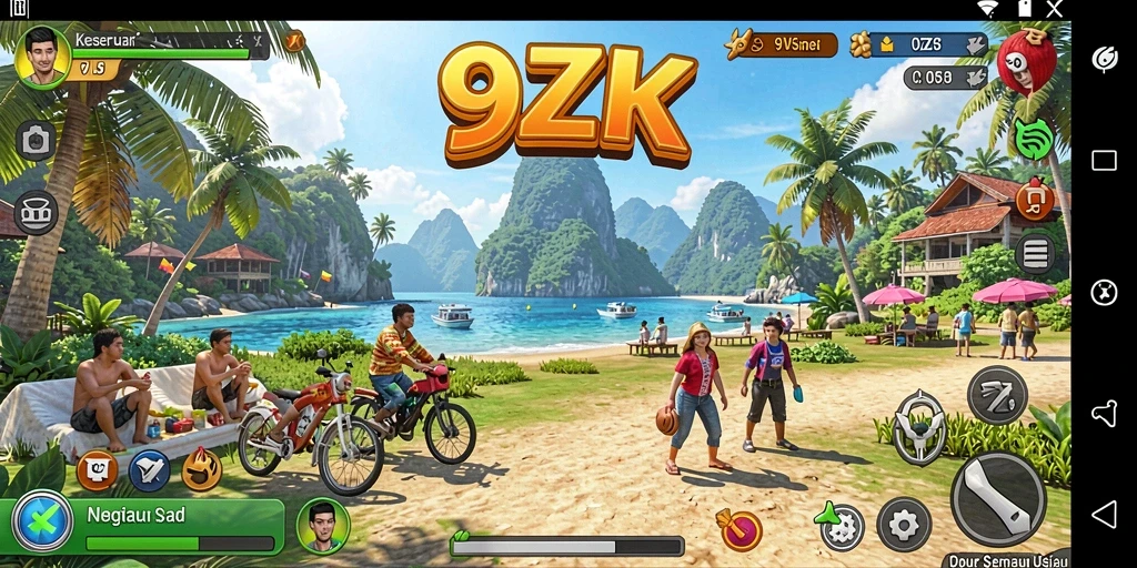Tampilan gameplay <strong>9ZK</strong> yang ceria dan menghibur.