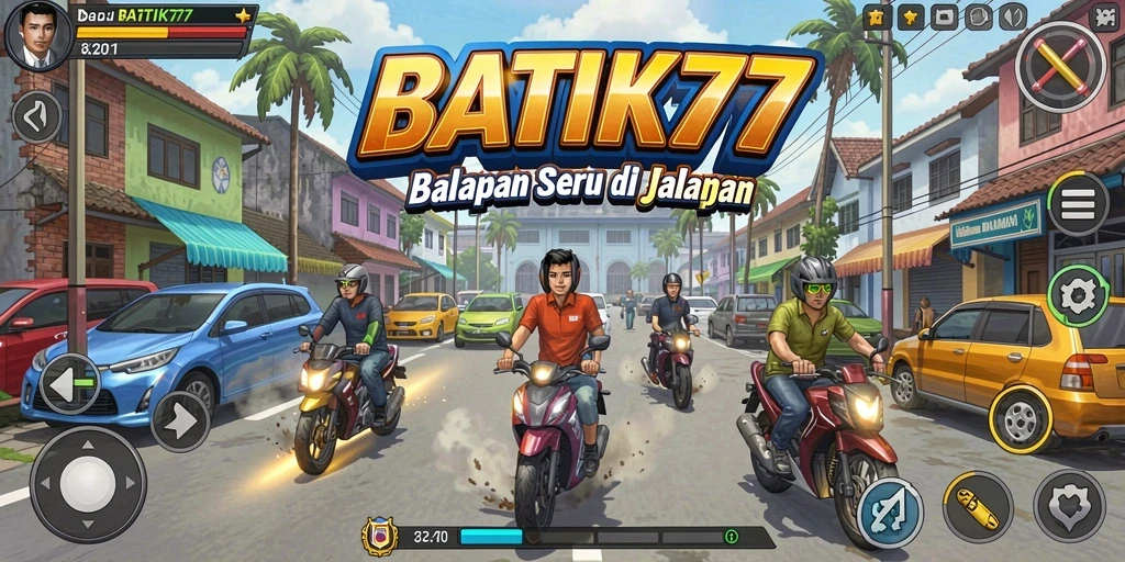 Tampilan gameplay seru dari BATIK77 yang penuh aksi dan kecepatan.
