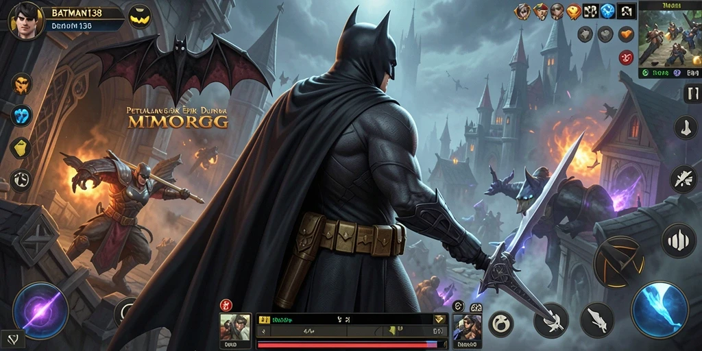 Tampilan gameplay seru di dunia MMORPG BATMAN138.