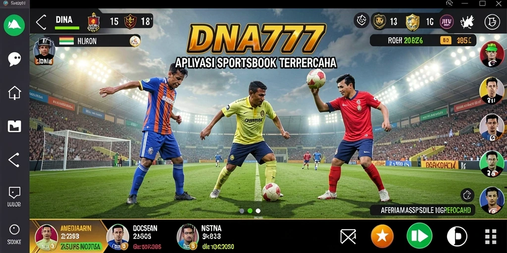 Screenshot utama DNA777 menampilkan antarmuka intuitif dari aplikasi Sportsbook.