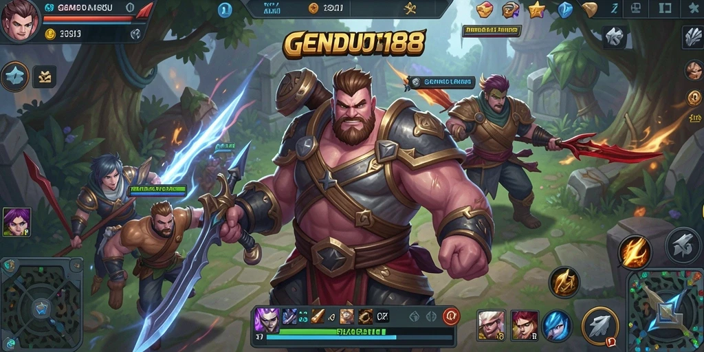 Tampilan gameplay seru dalam GENDUT188, dengan aksi tim yang mendebarkan.