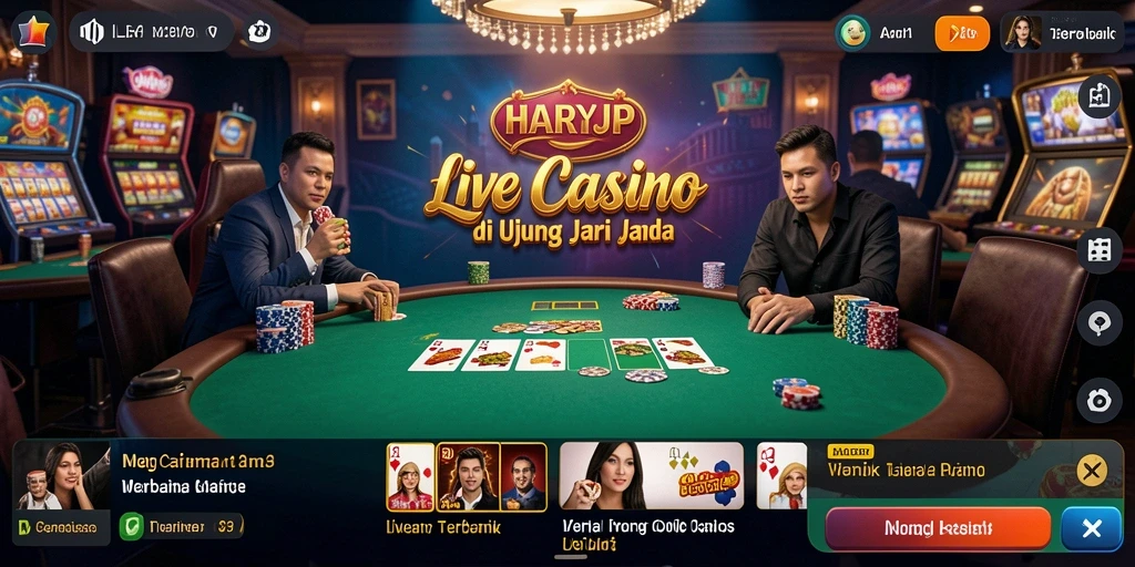 Gameplay Live Casino HARAPJP dengan dealer profesional dan interaksi langsung.