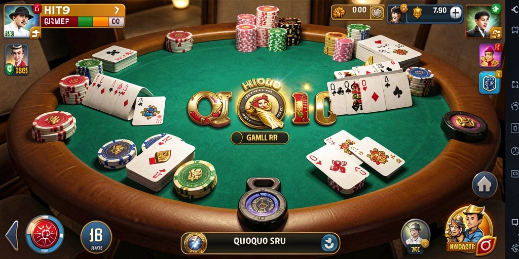 Tampilkan gameplay seru HIT9 saat bermain QiuQiu.
