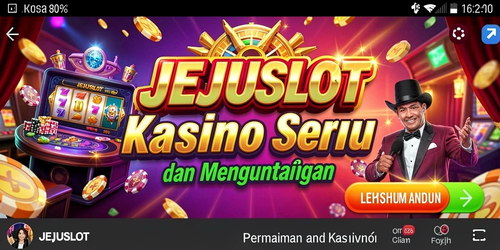 Screenshot JEJUSLOT menampilkan gameplay kasino yang seru dan interaktif.
