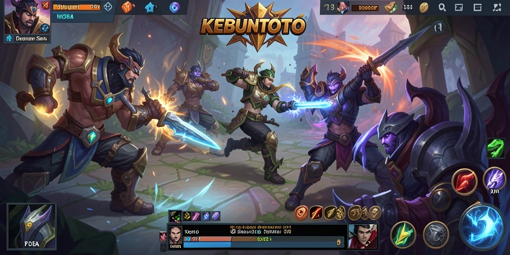 Tangkapan layar menampilkan aksi pertarungan epik dalam KEBUNTOTO.