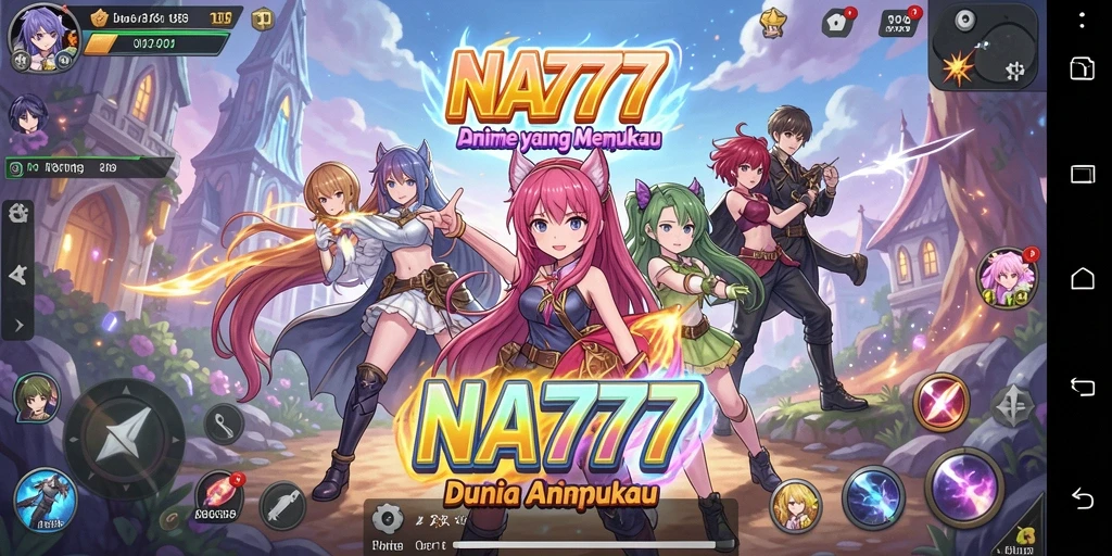 Gameplay NA777 menampilkan pertarungan seru dengan karakter anime.