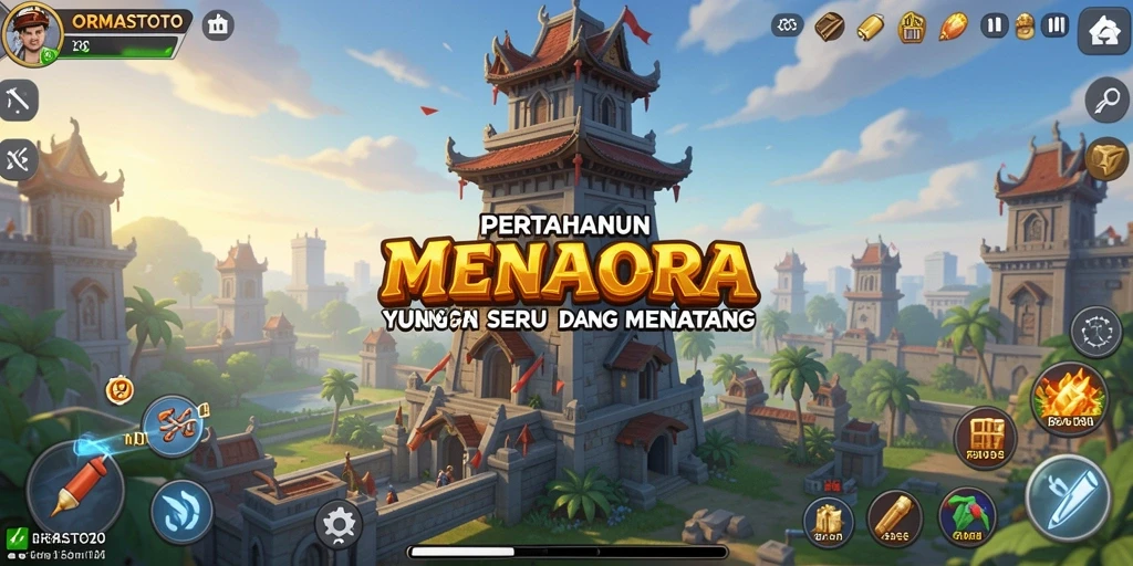 Gameplay menara pertahanan yang menegangkan dalam ORMASTOTO.