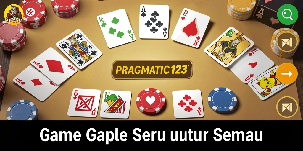 Tampilan gameplay Gaple seru dan interaktif di PRAGMATIC123.