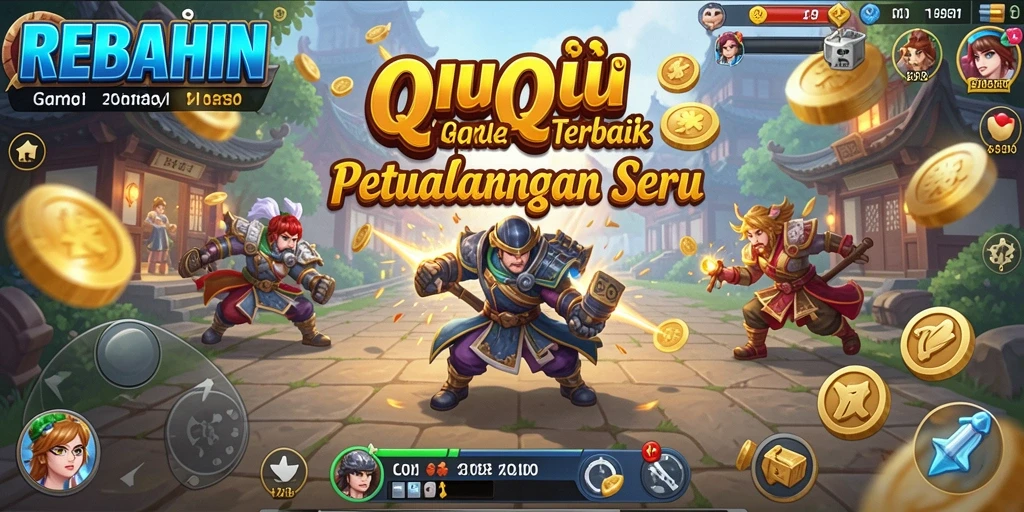 Tampilan gameplay seru di REBAHIN dengan kartu QiuQiu.