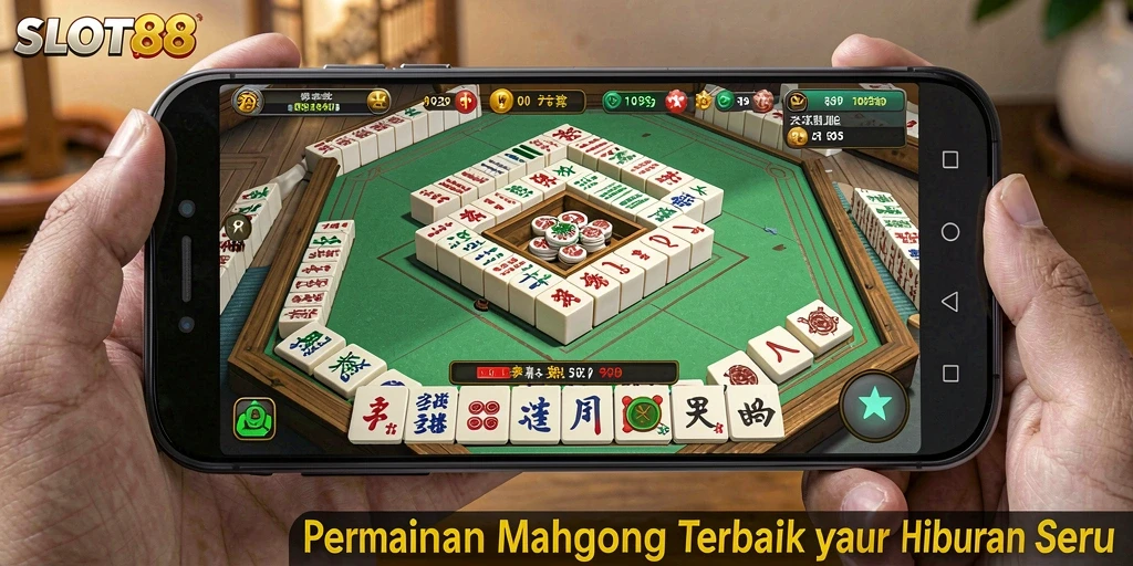 Tampilan gameplay SLOT88 yang seru dengan elemen Mahjong yang menantang.