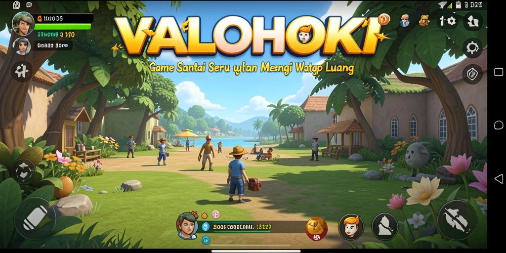 Tampilan gameplay menarik dari VALOHOKI yang penuh warna.