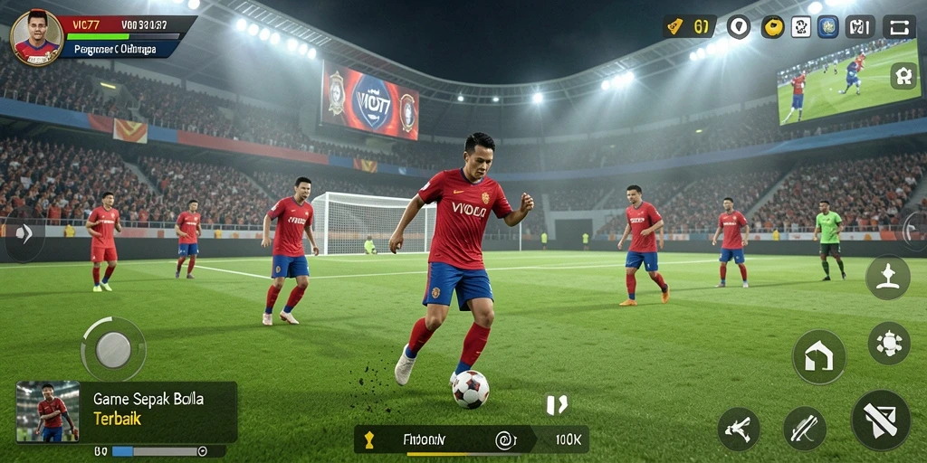 Tampilan gameplay <strong>VIO77</strong> yang menarik dan mendebarkan dengan aksi sepak bola.